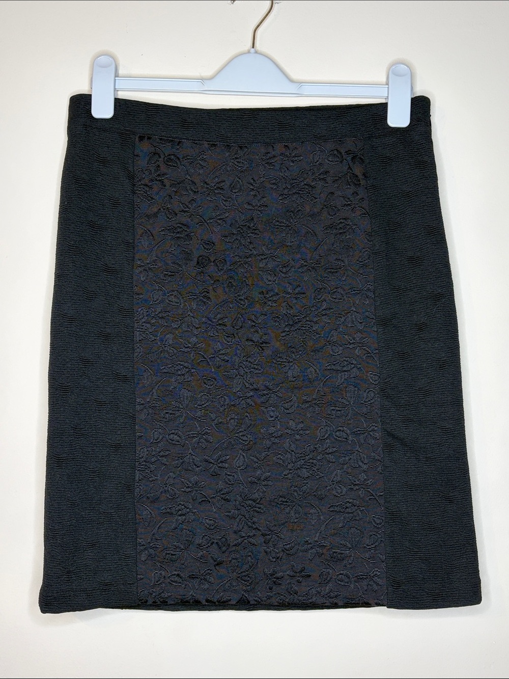 Moulinnete Seours Anthropology Black Pencil Lined Skirt Size 12